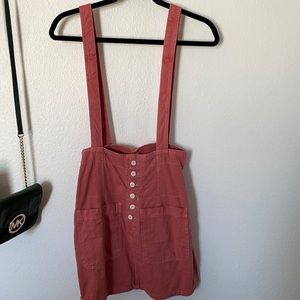 NWOT Free People Button up Skirt Overalls